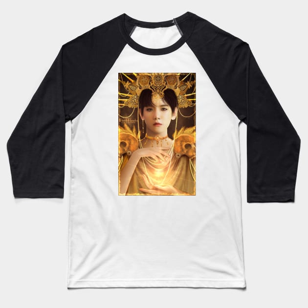 Light God - Baekhyun Baseball T-Shirt by PanicInParadise